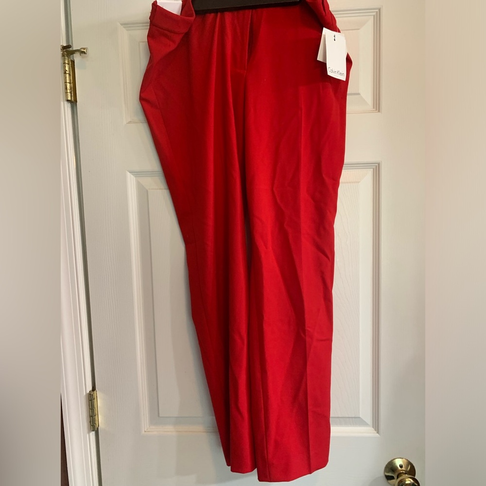 Calvin Klein red dress pants